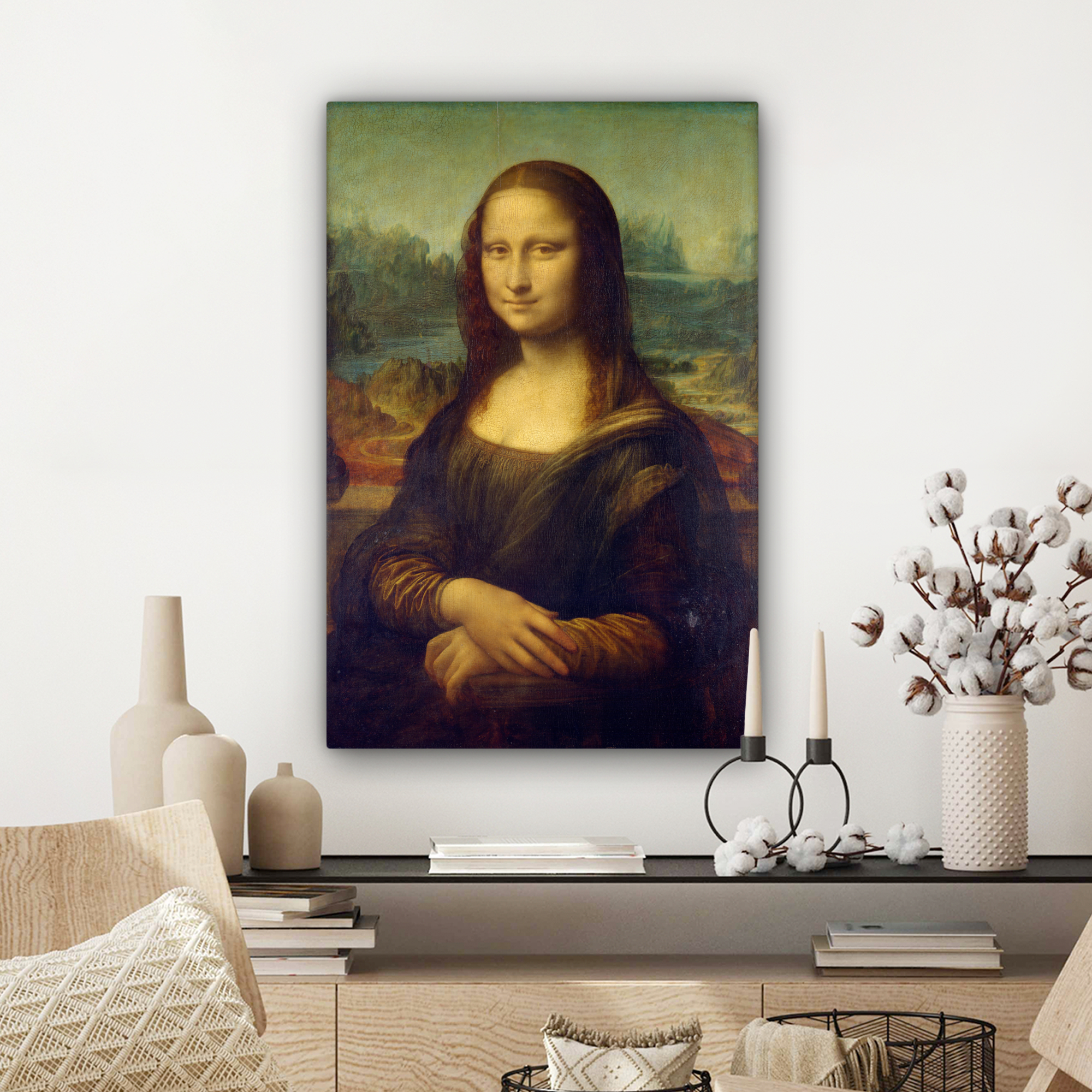 Canvas schilderij - Mona Lisa - Leonardo da Vinci-3