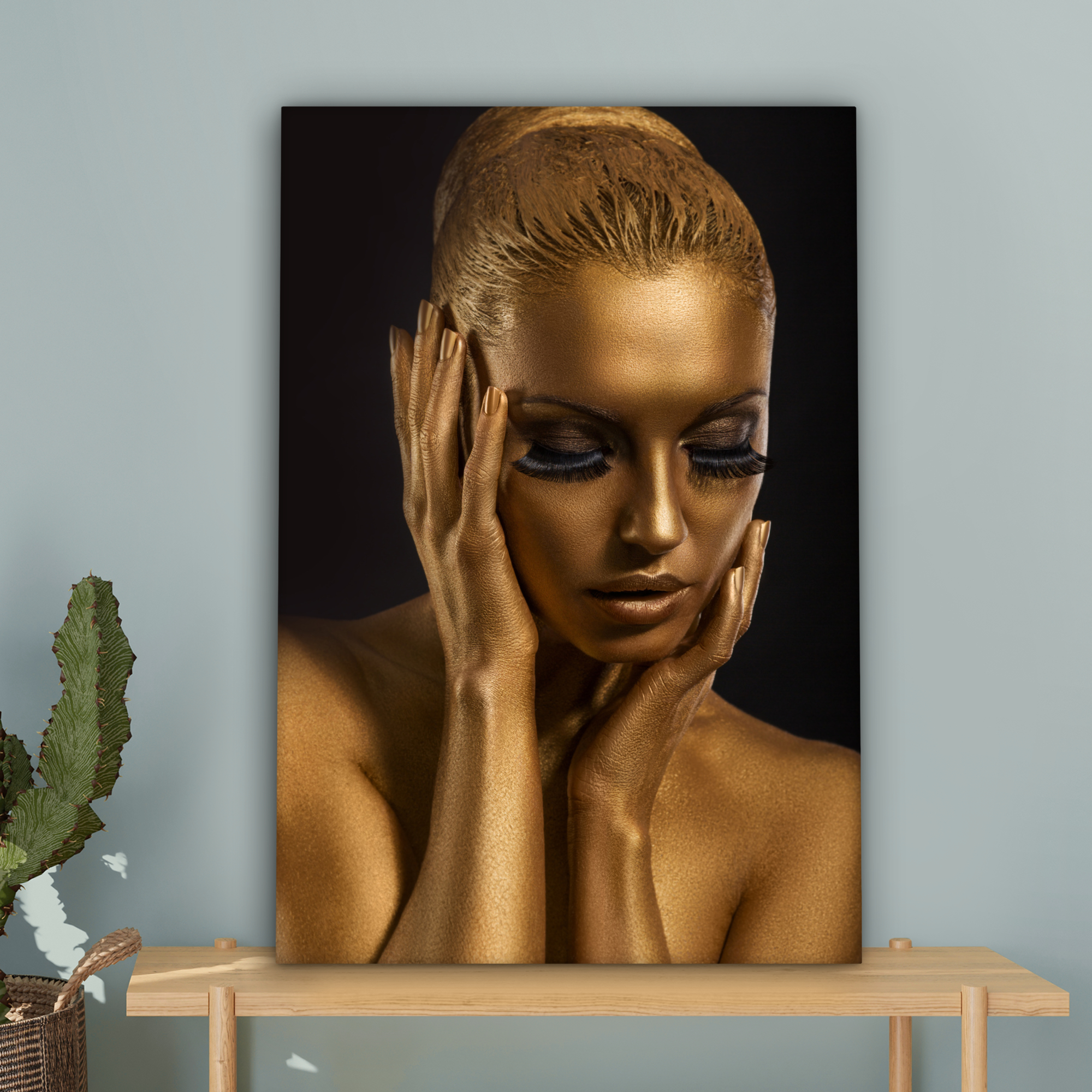 Canvas schilderij - Goud - Vrouw - Black and Gold-4