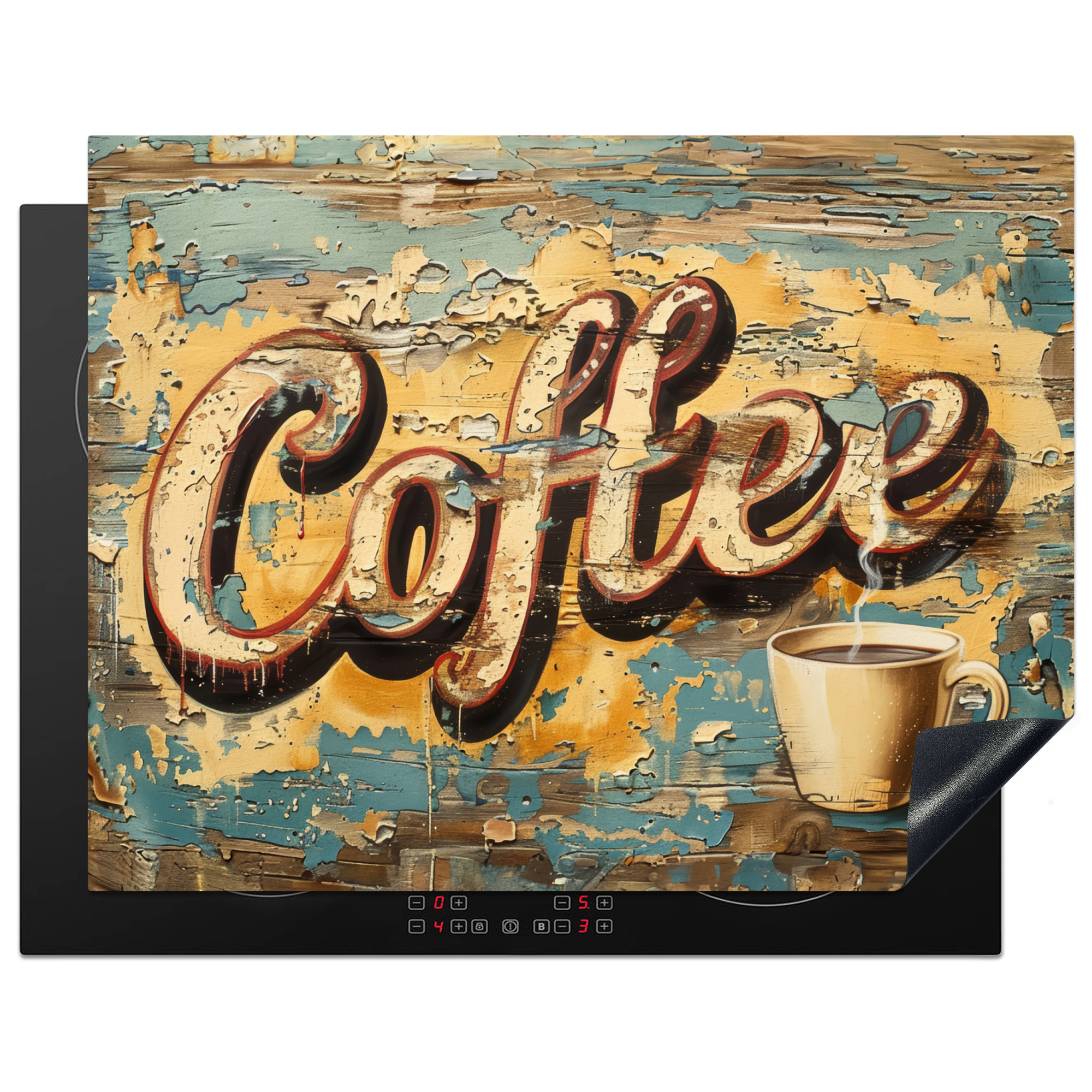 Abdeckplatte Herdabdeckplatte Induktionsmatte Küche Abdeckung Coffee - Bild 25 von 49