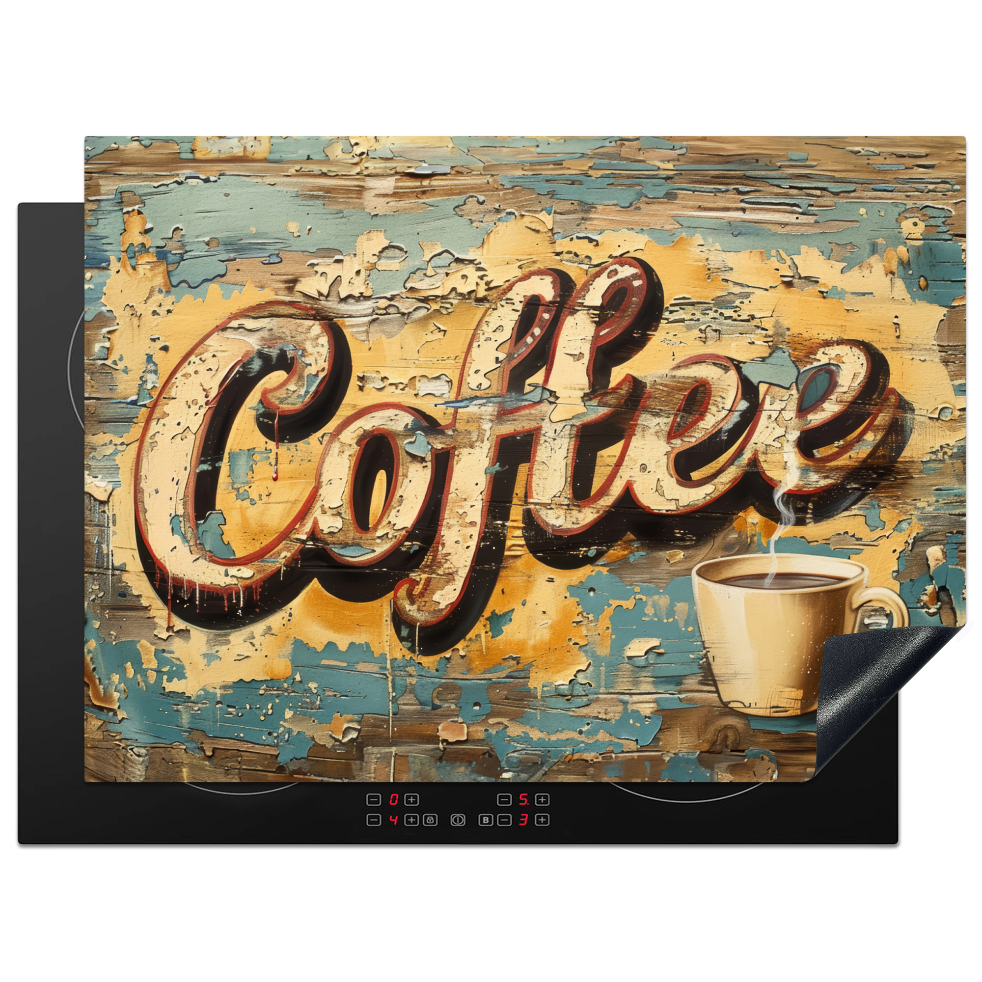 Abdeckplatte Herdabdeckplatte Induktionsmatte Küche Abdeckung Coffee - Bild 34 von 49