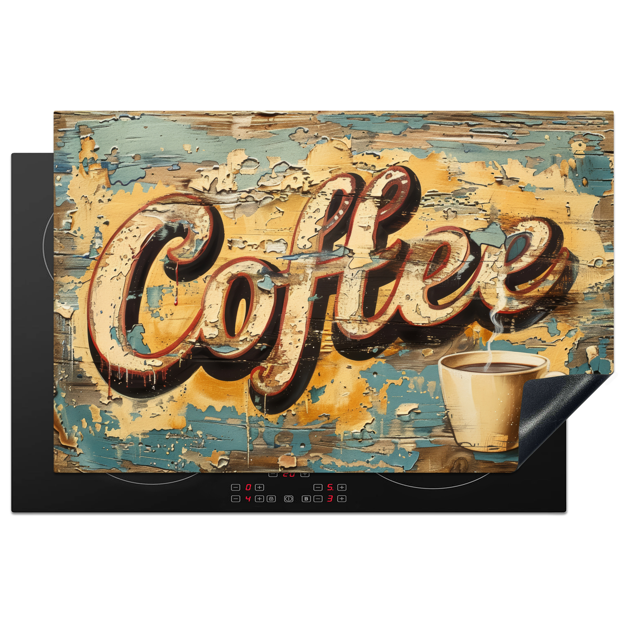 Abdeckplatte Herdabdeckplatte Induktionsmatte Küche Abdeckung Coffee - Bild 9 von 49