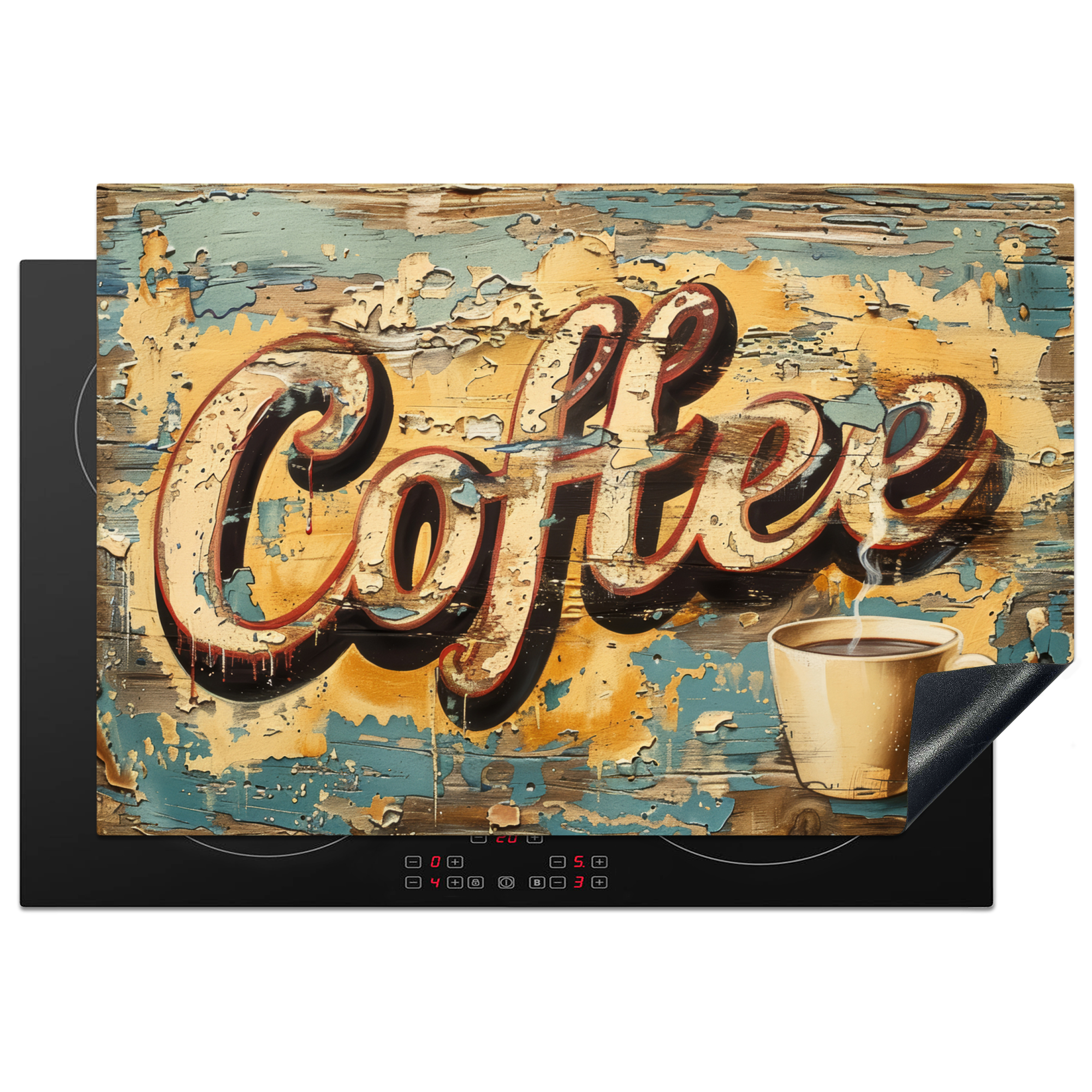 Abdeckplatte Herdabdeckplatte Induktionsmatte Küche Abdeckung Coffee - Bild 19 von 49