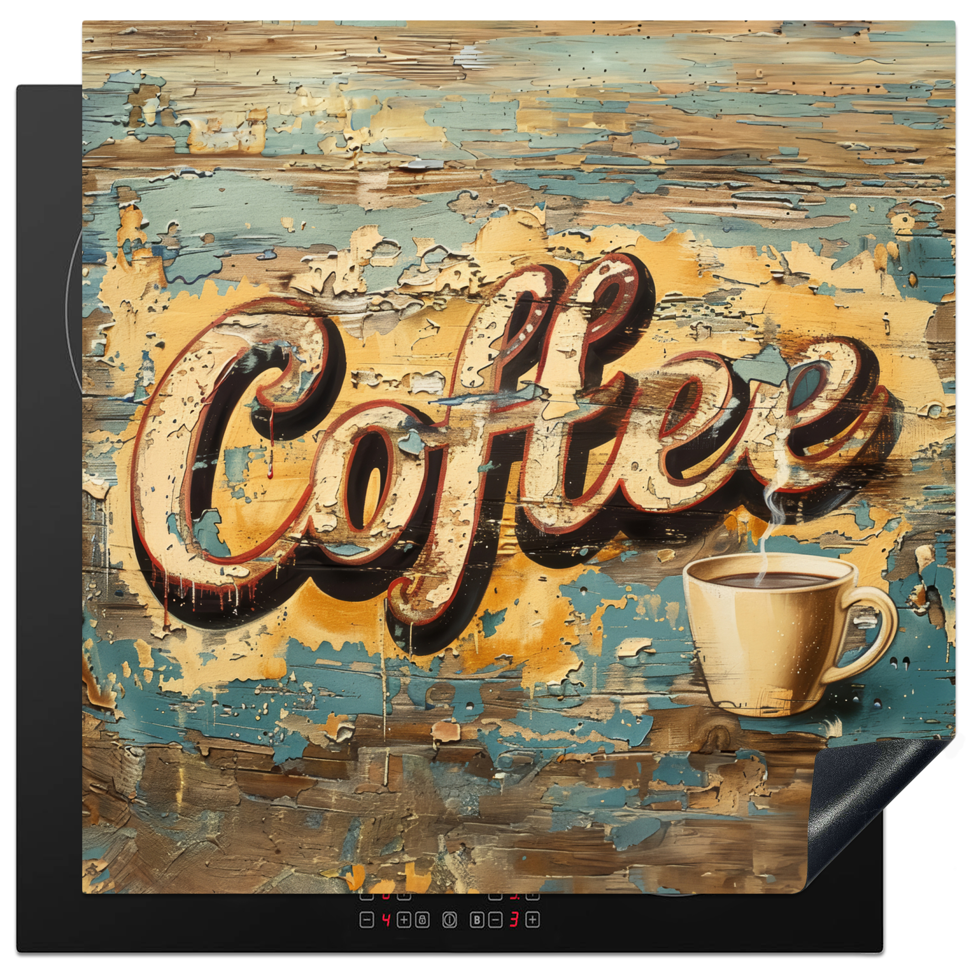 Abdeckplatte Herdabdeckplatte Induktionsmatte Küche Abdeckung Coffee - Bild 17 von 49
