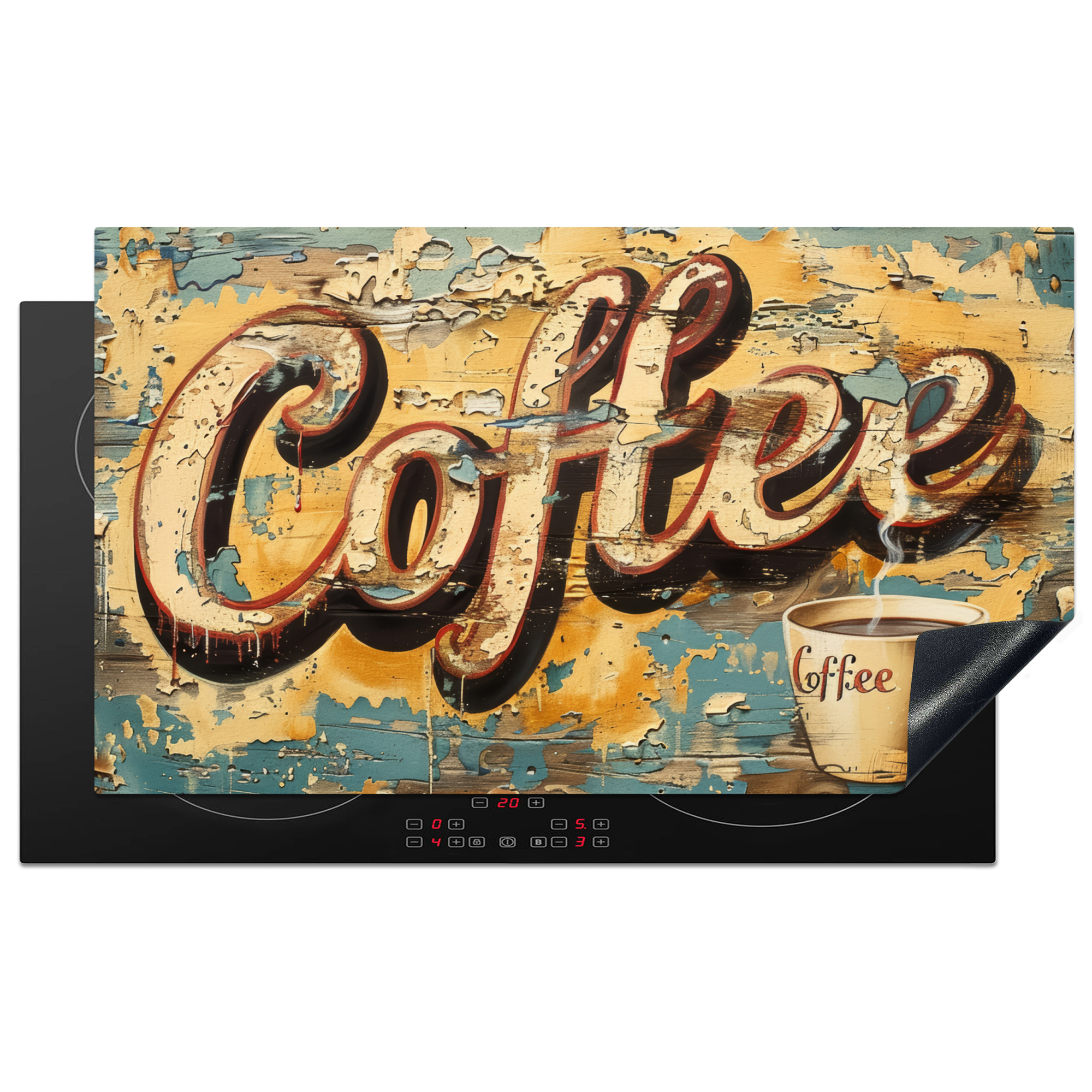Abdeckplatte Herdabdeckplatte Induktionsmatte Küche Abdeckung Coffee - Bild 11 von 49