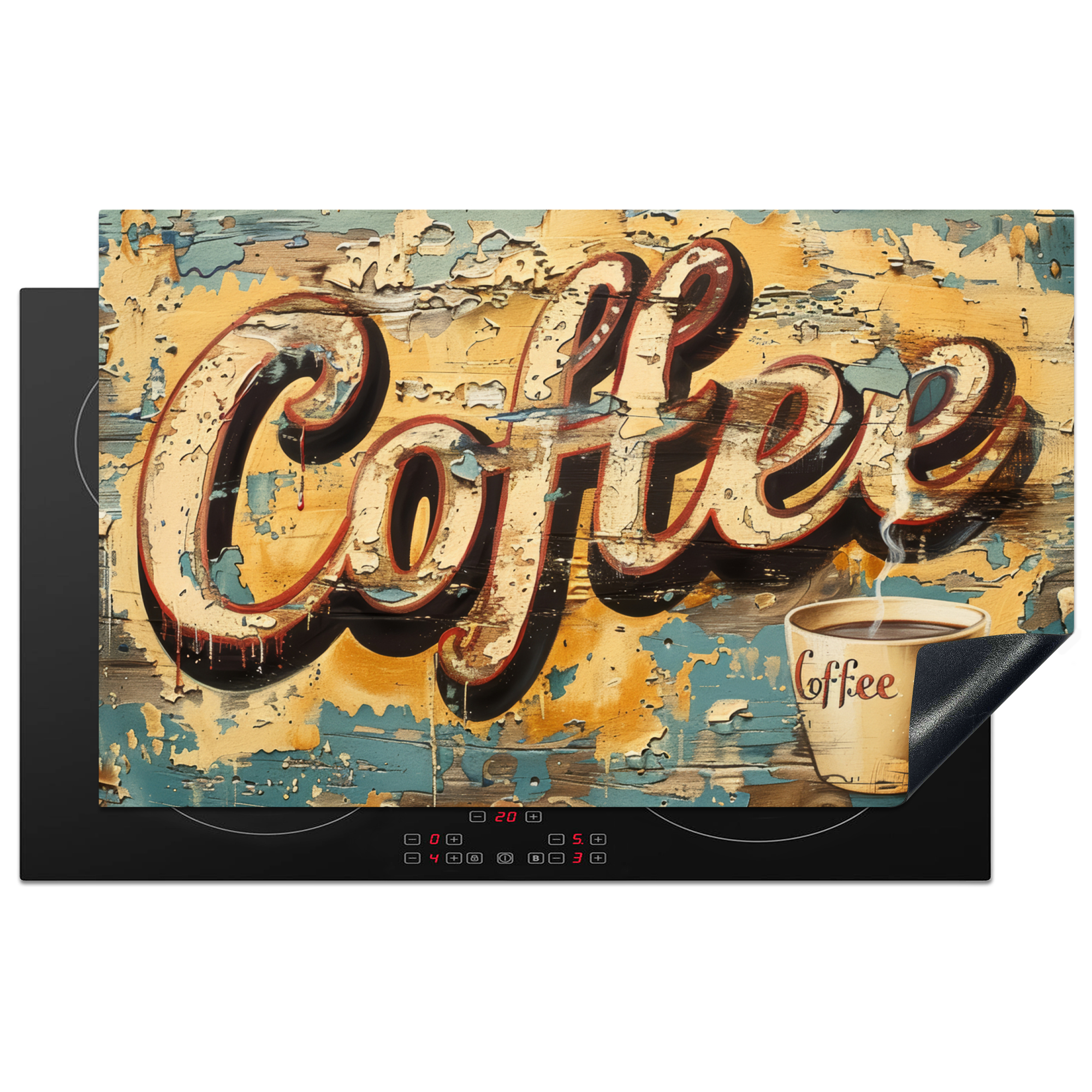 Abdeckplatte Herdabdeckplatte Induktionsmatte Küche Abdeckung Coffee - Bild 20 von 49