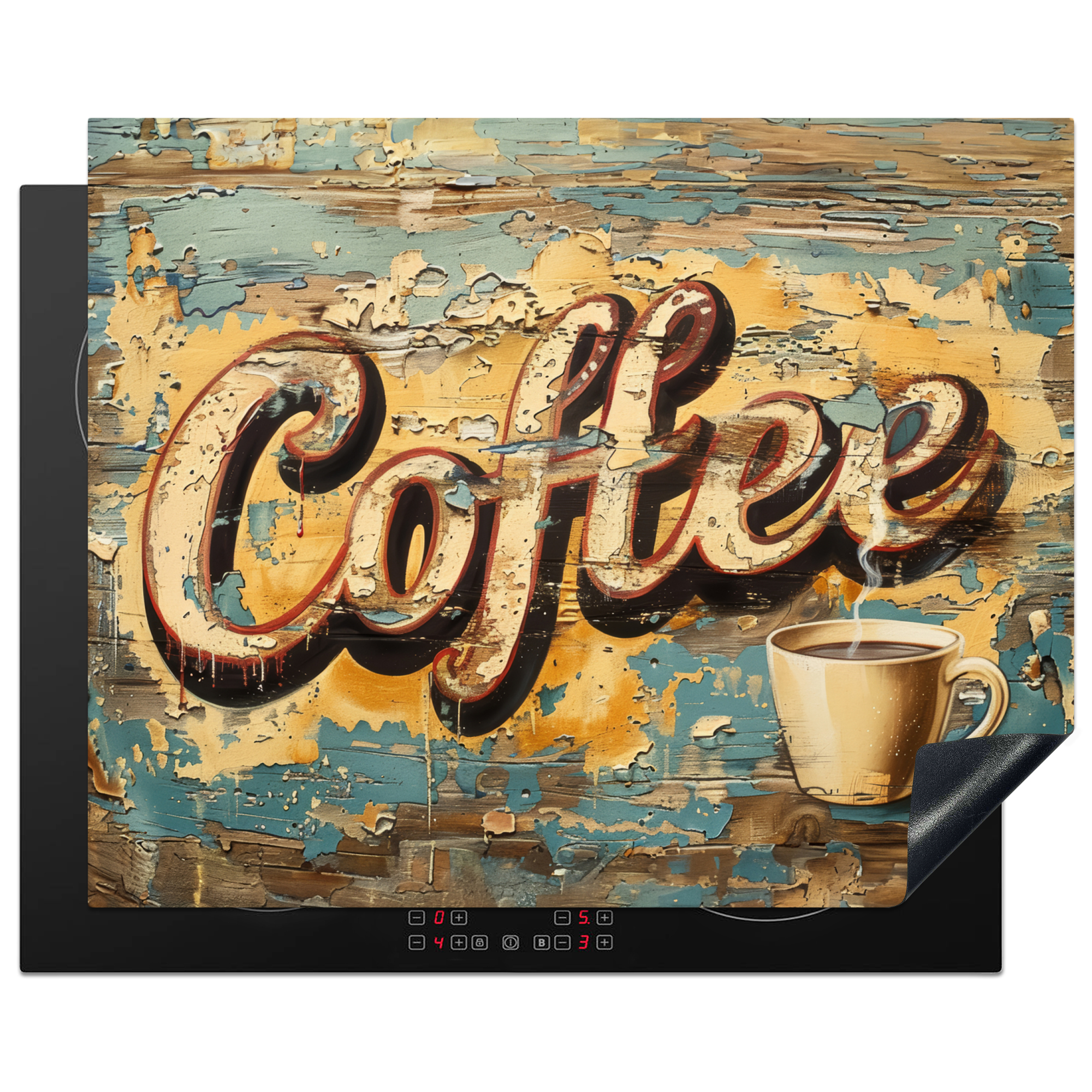 Abdeckplatte Herdabdeckplatte Induktionsmatte Küche Abdeckung Coffee - Bild 41 von 49