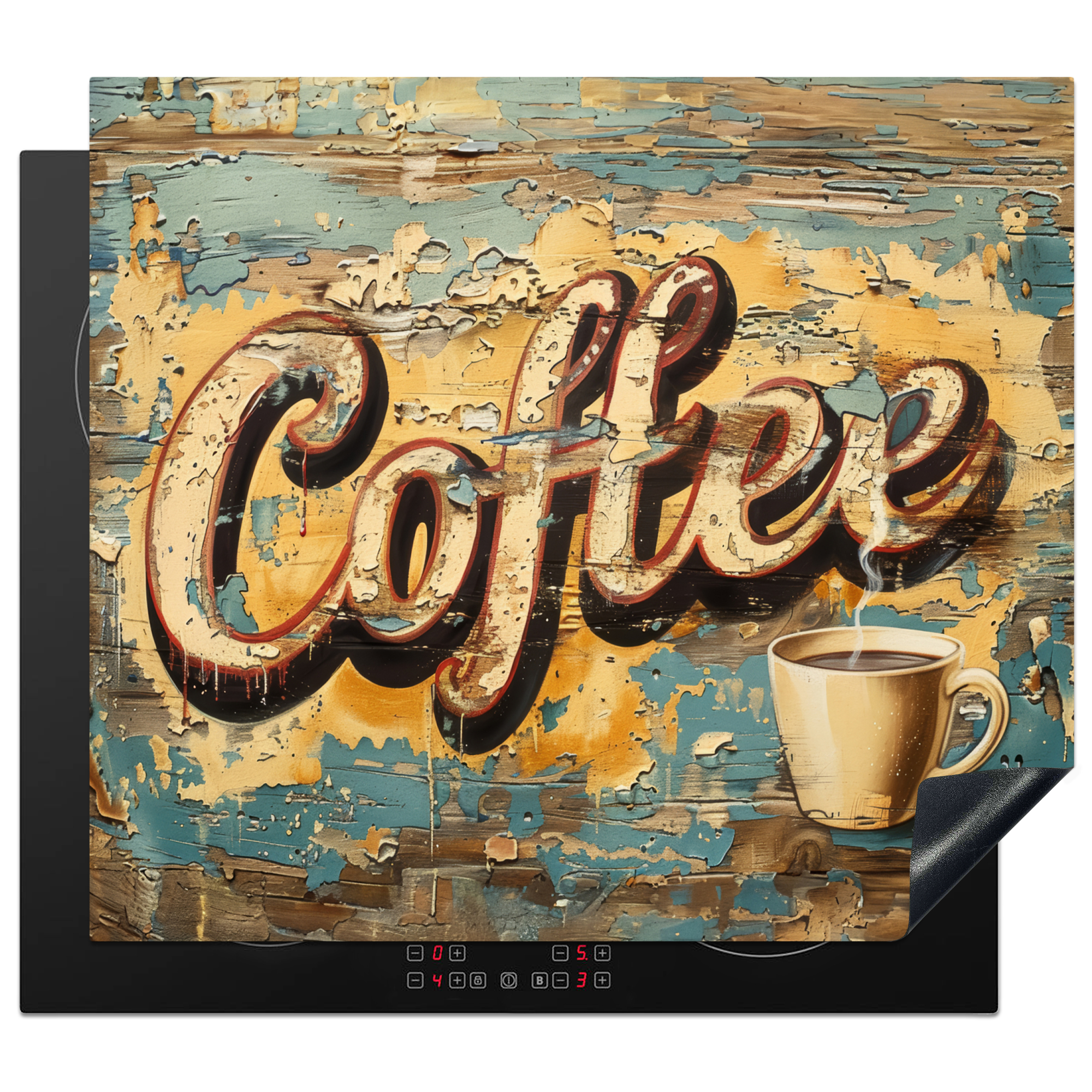 Abdeckplatte Herdabdeckplatte Induktionsmatte Küche Abdeckung Coffee - Bild 39 von 49