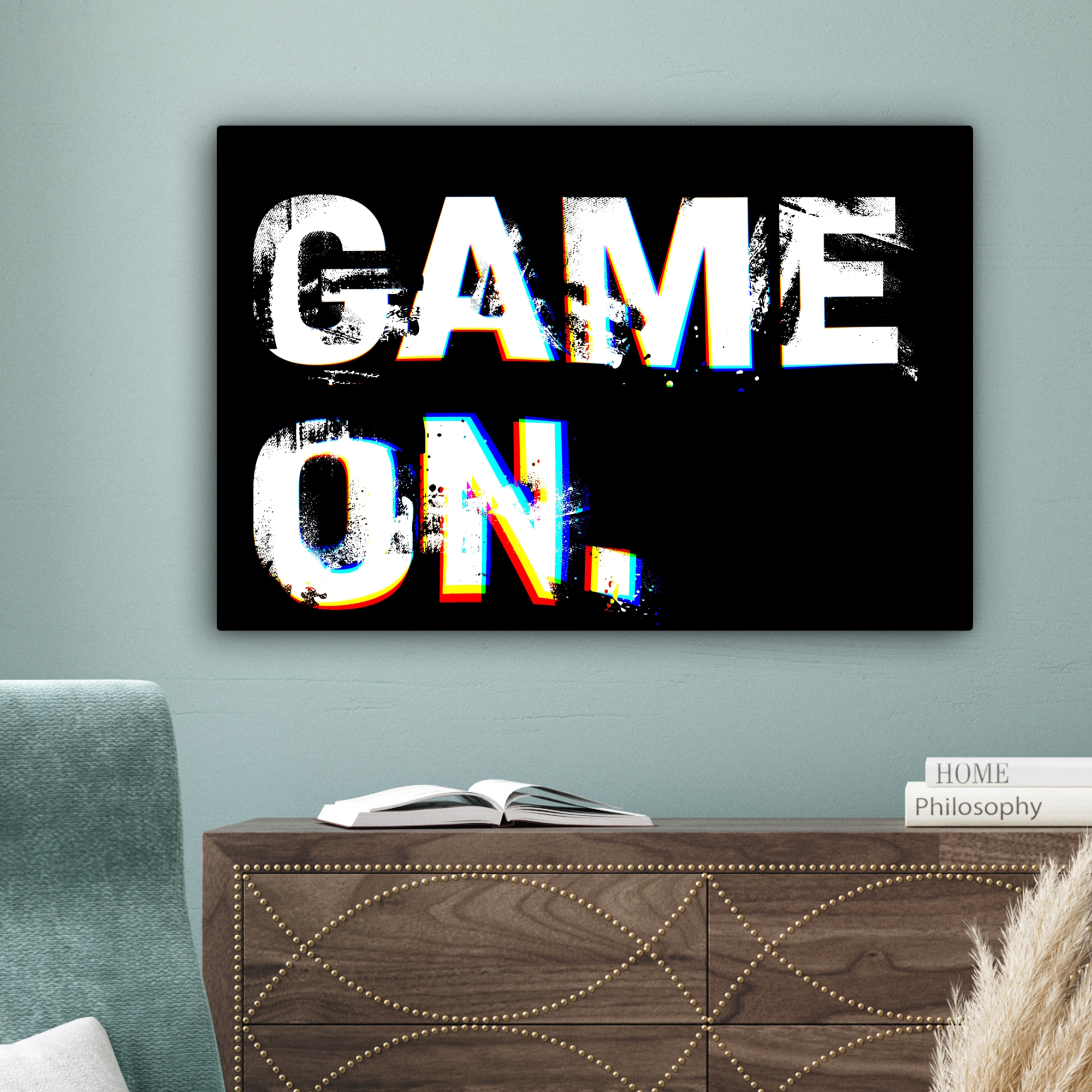Canvas schilderij - Gaming - Game - Spreuken - Quotes - Game on-4
