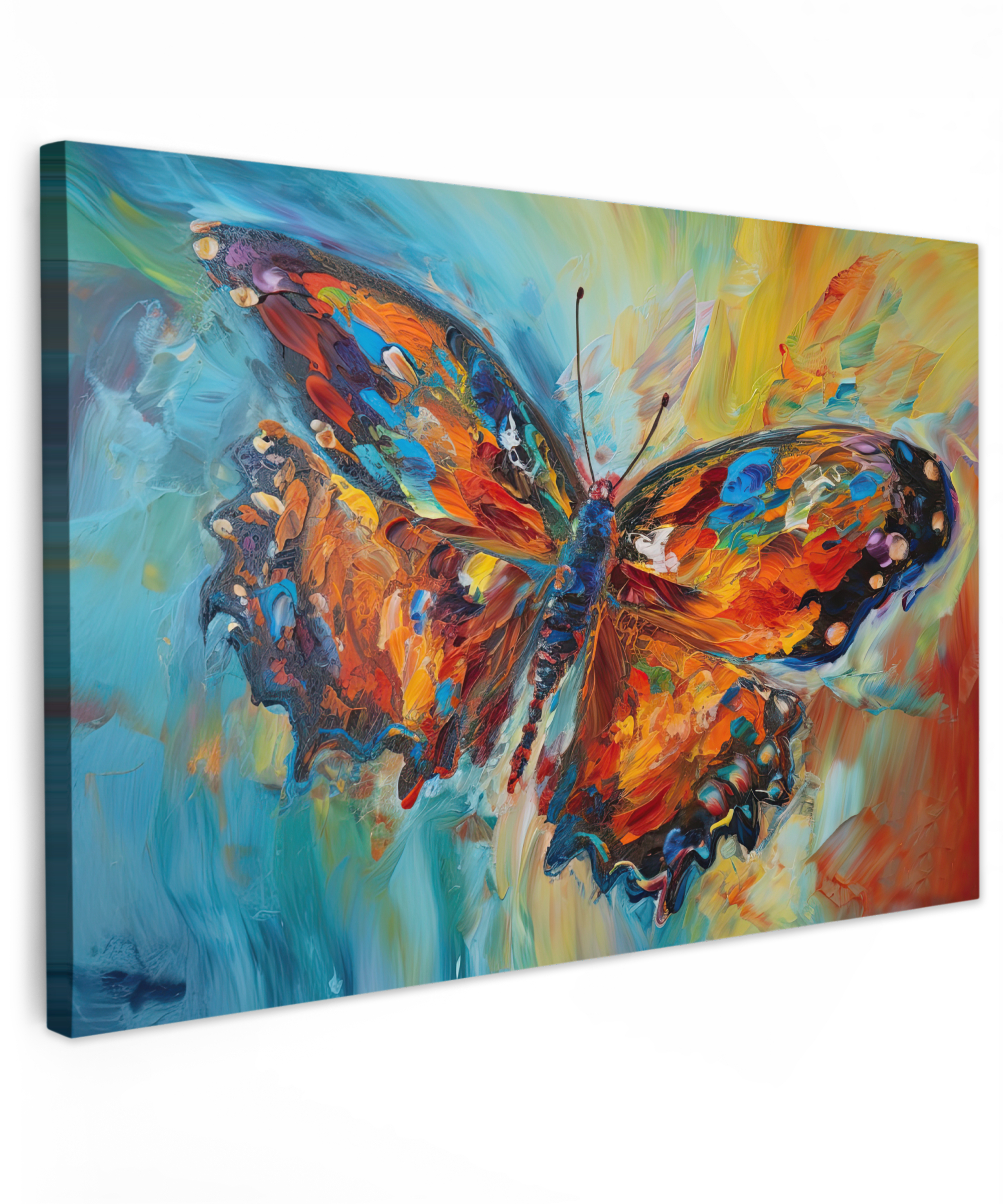 Leinwandbild - Schmetterling - Farben - Kunst - Gemälde
