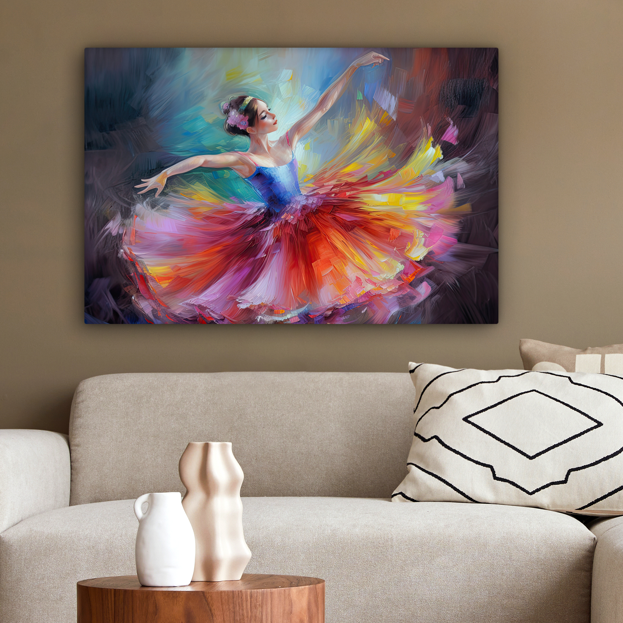 Canvas schilderij - Schilderij - Olieverf - Dans - Ballerina-2