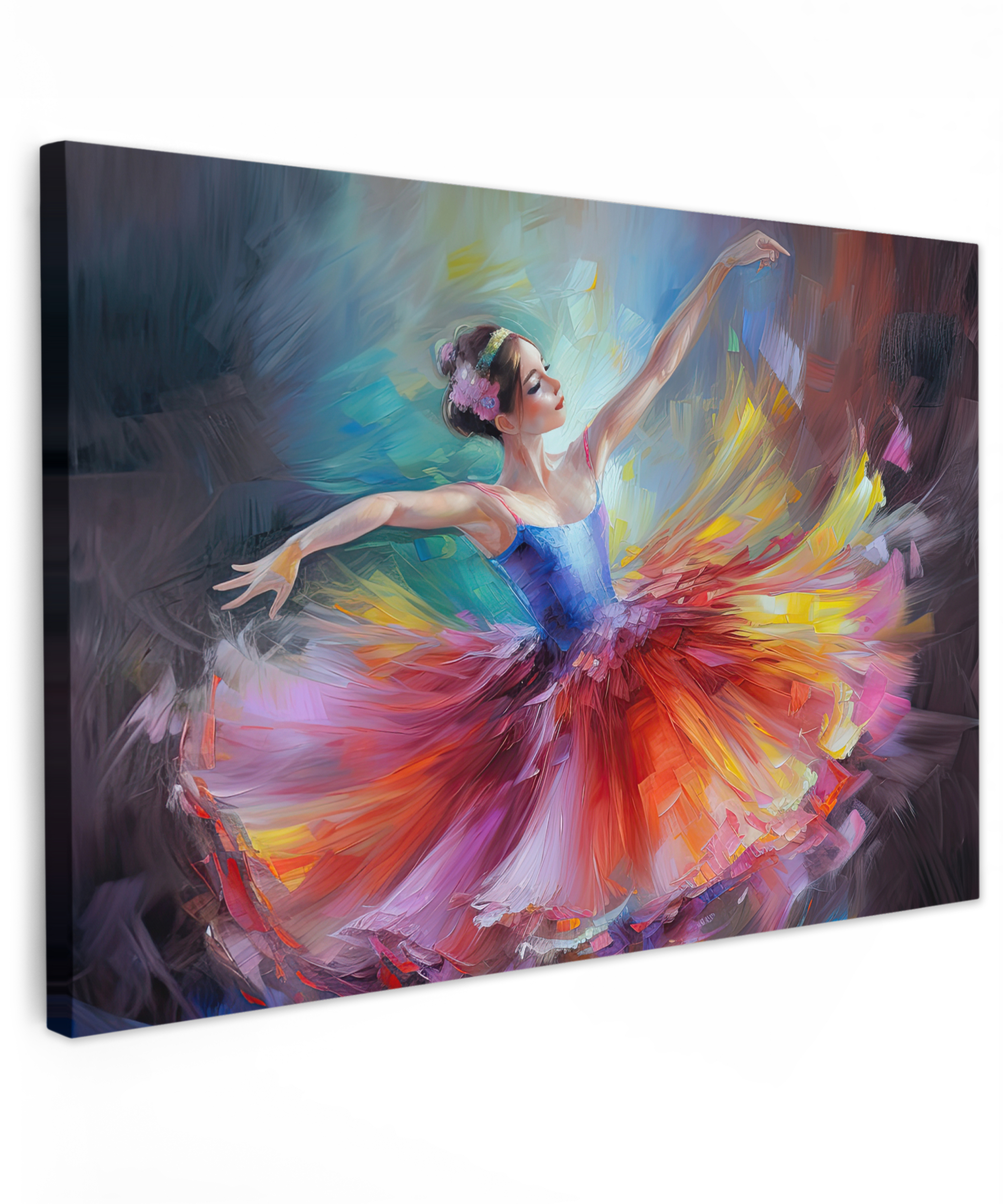 Canvas schilderij - Schilderij - Olieverf - Dans - Ballerina