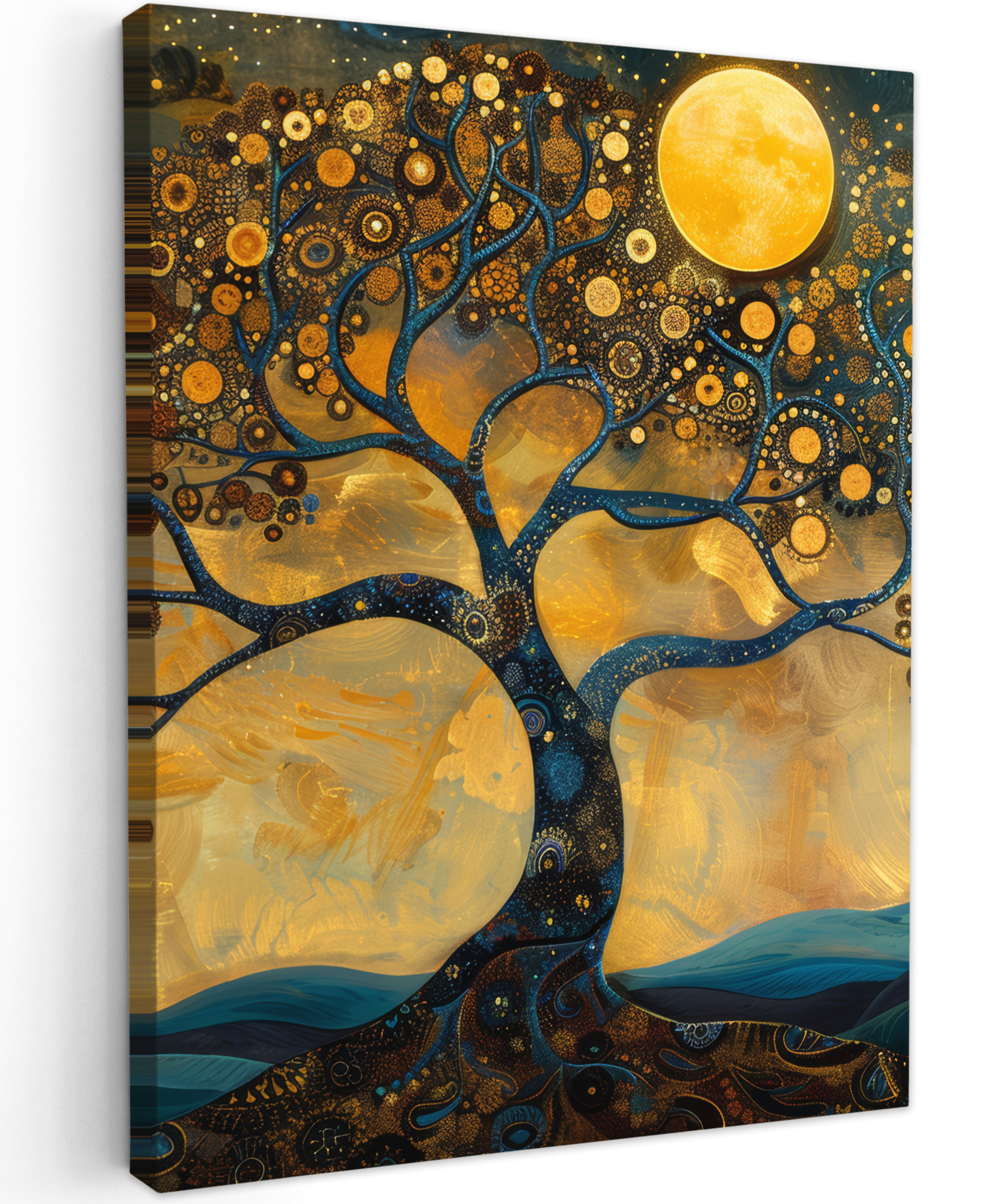 Leinwand Bilder Wanddekoration Gemälde Wohnzimmer Vollmond - Bild 22 von 26