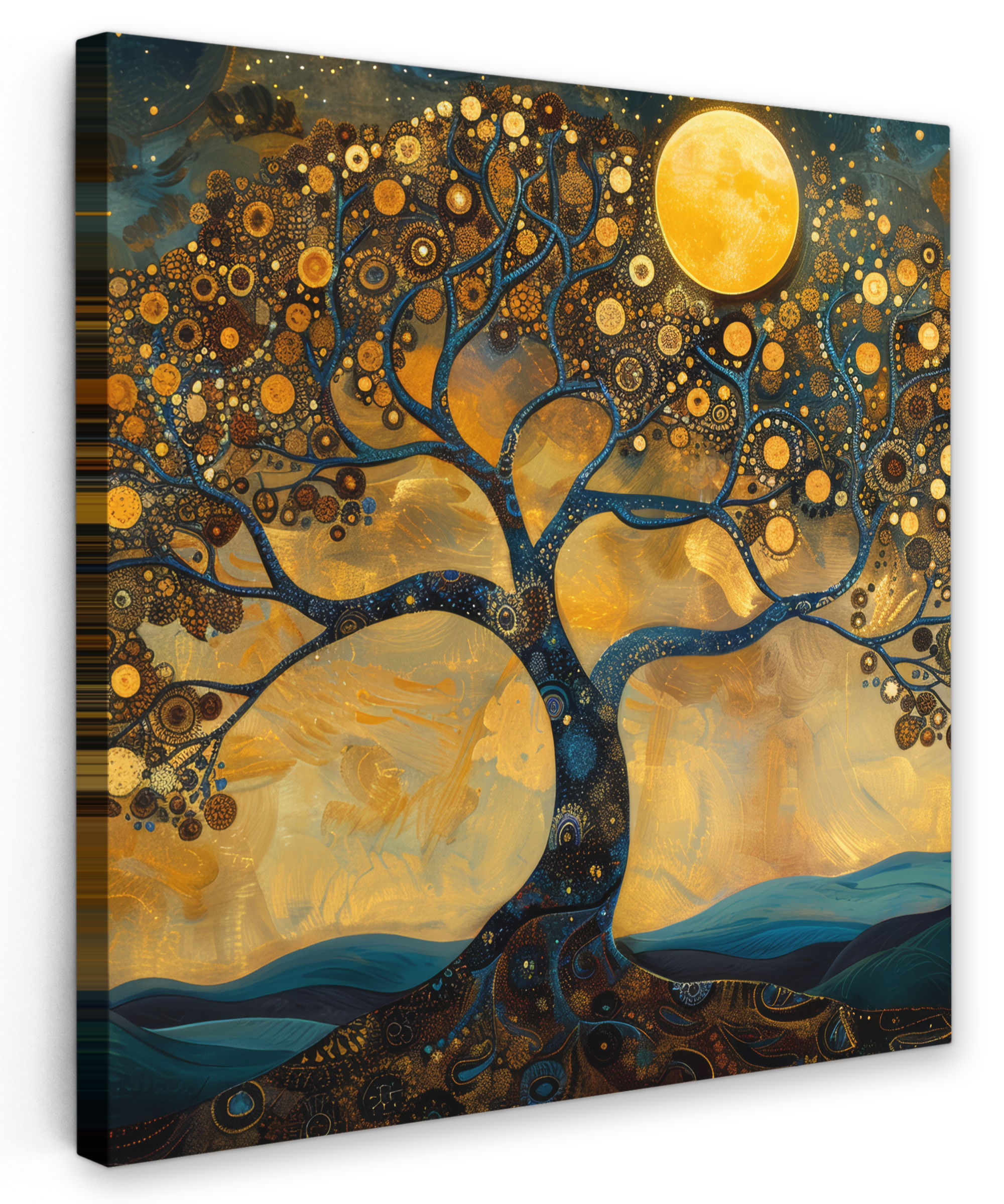 Leinwand Bilder Wanddekoration Gemälde Wohnzimmer Vollmond - Bild 14 von 26