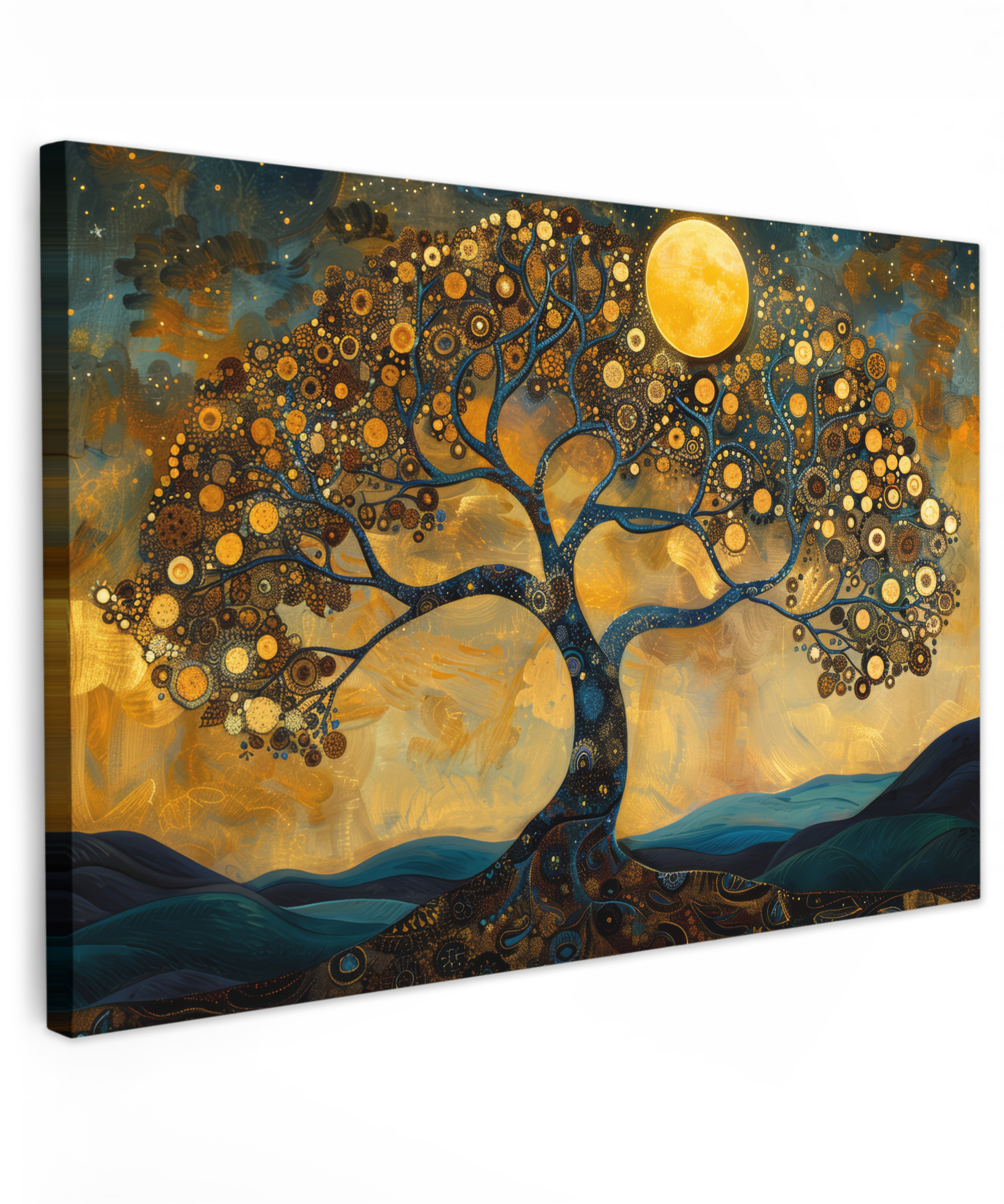 Leinwand Bilder Wanddekoration Gemälde Wohnzimmer Vollmond - Bild 9 von 26