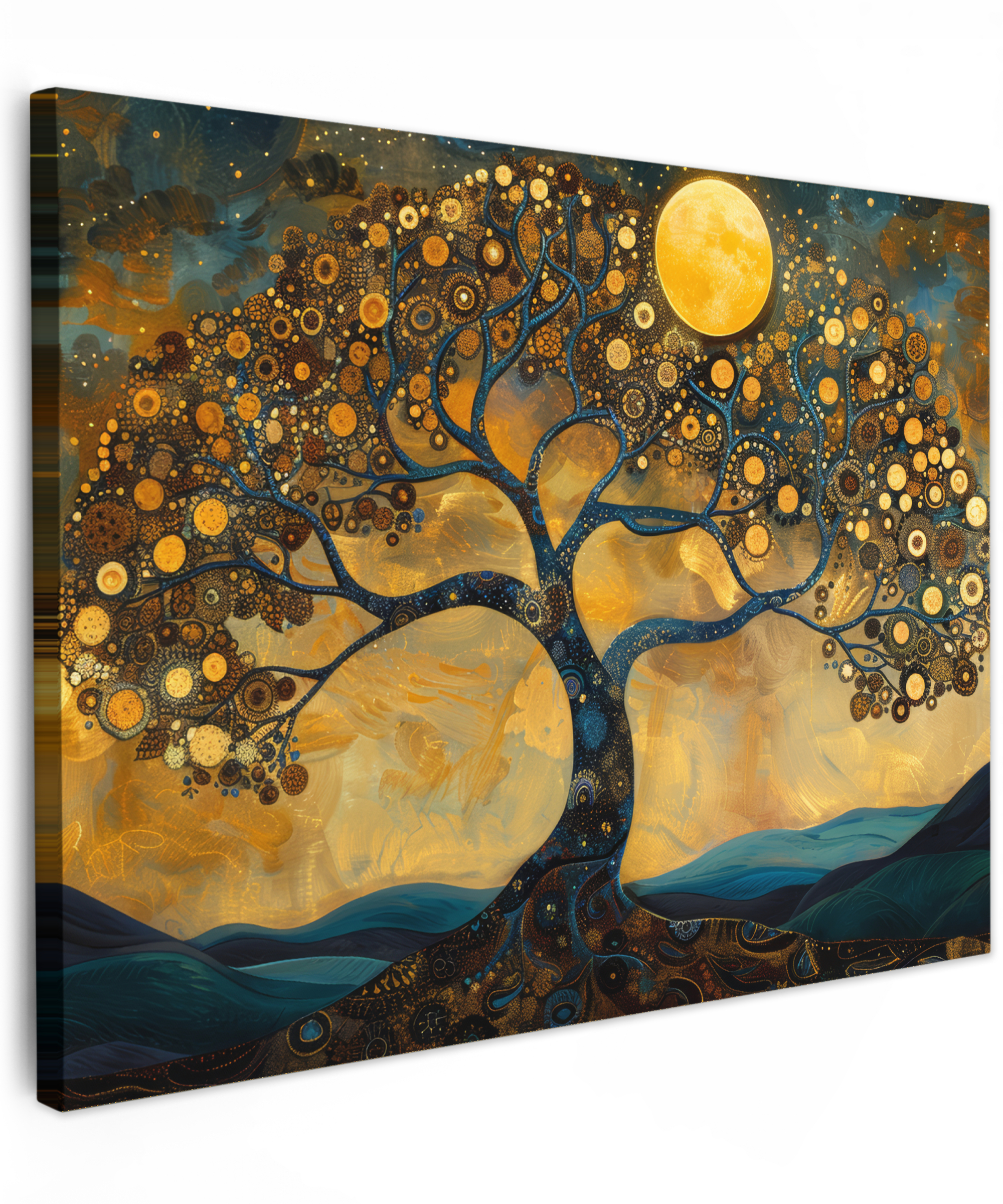 Leinwand Bilder Wanddekoration Gemälde Wohnzimmer Vollmond - Bild 18 von 26