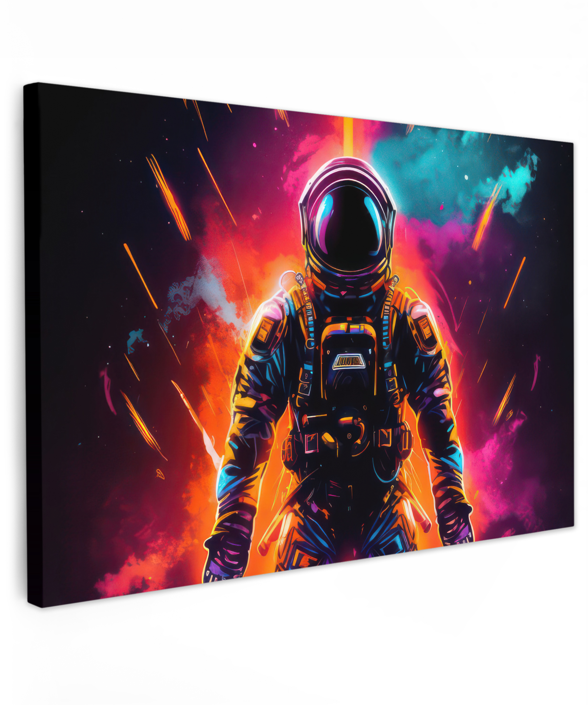 Leinwandbild - Astronaut - Neon - Gaming - Weltraum