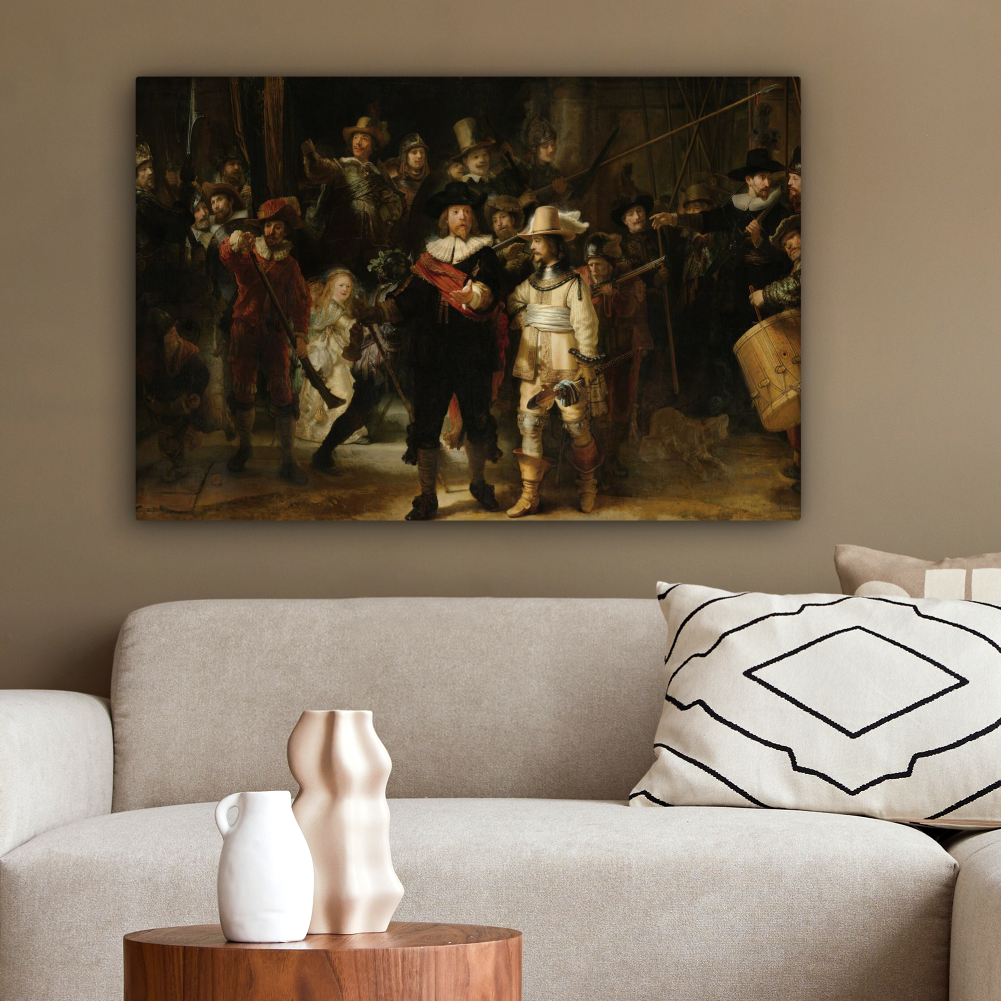 Canvas schilderij - De Nachtwacht - Kunst - Oude meesters - Rembrandt-2