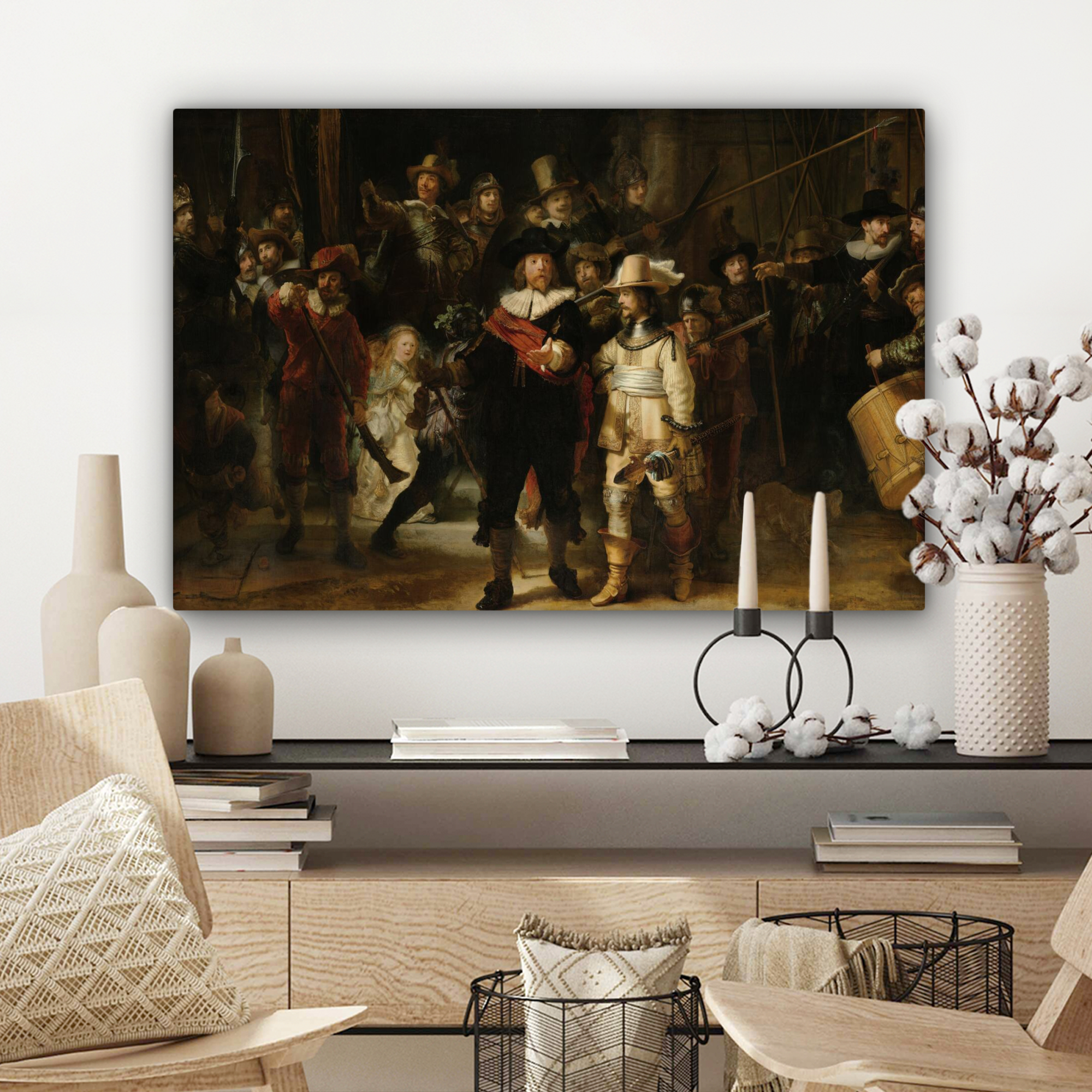 Leinwandbild - Die Nachtwache - Kunst - Alte Meister - Rembrandt-3
