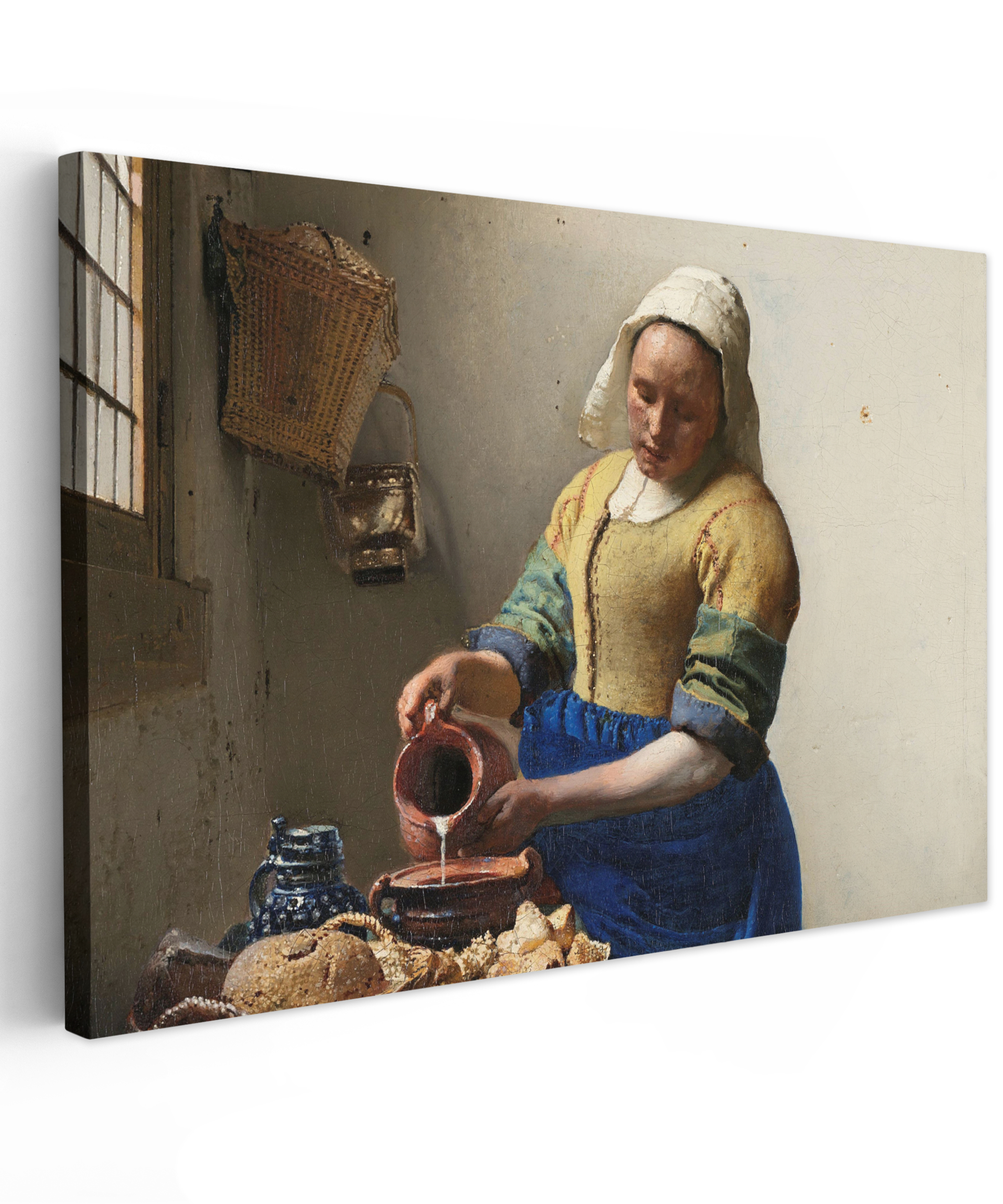 Tableau sur toile - La laitière - Peinture de Johannes Vermeer