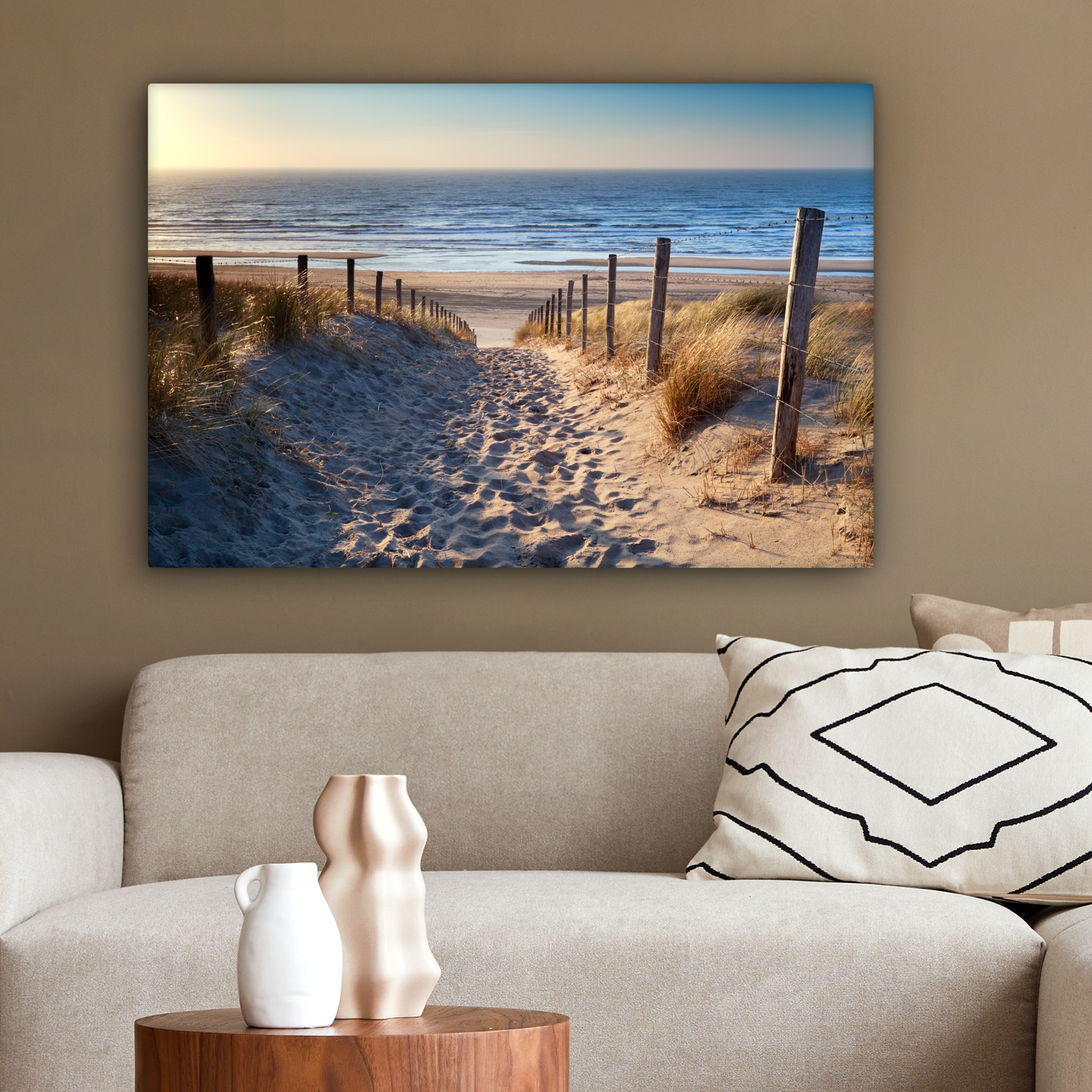 Canvas schilderij - Strand - Zee - Nederland-2