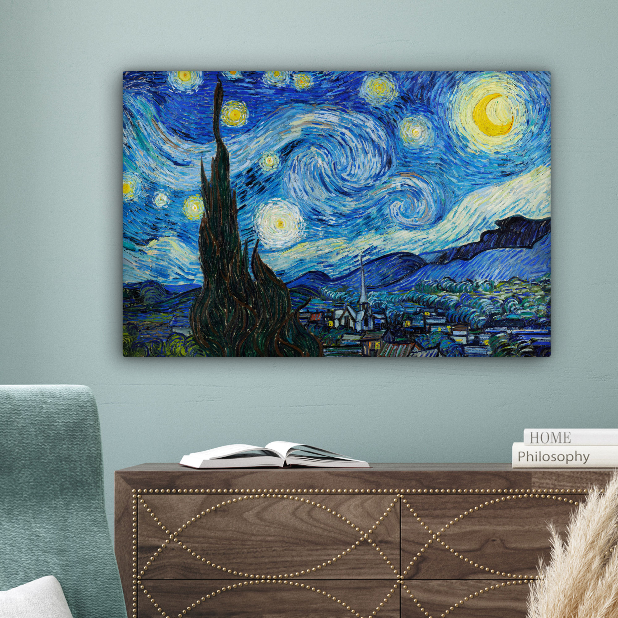 Canvas schilderij - De sterrennacht - Vincent van Gogh-4